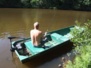 geniet van de boot met electromotor